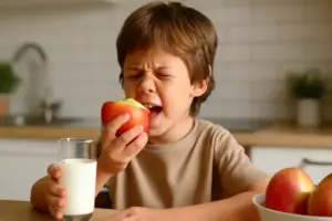 Denti sensibili nei bambini: l’alimento quotidiano che protegge lo smalto