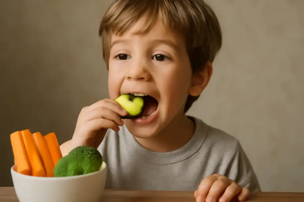 Masticazione e sviluppo dentale nei bimbi: il ruolo insospettabile degli snack salutari