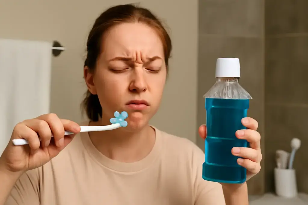 Collutorio sì o no dopo ogni lavaggio? L’errore comune che può irritare la bocca