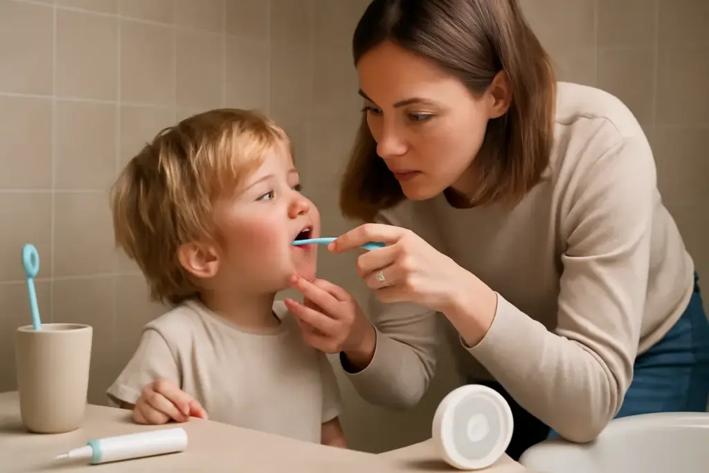 La pulizia dei denti nei bambini piccoli: gli step facili che i genitori spesso saltano